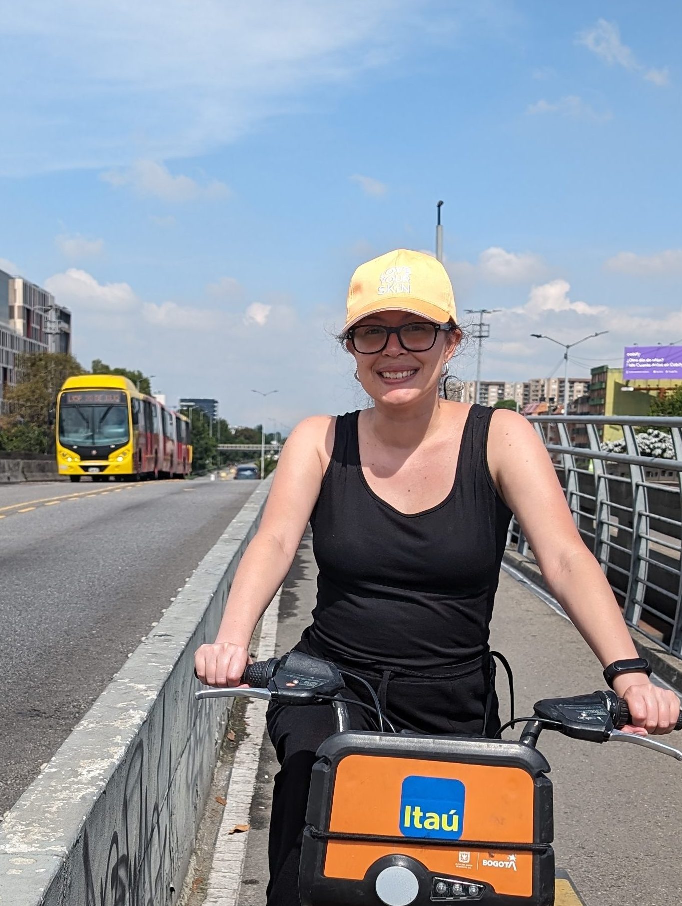 Me biking in Bogota, Colombia